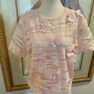 Pink blouse with flowers